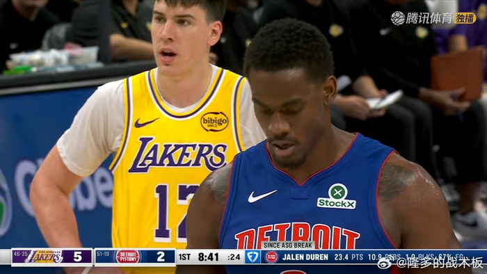 拉拉维亚开局两犯湖人险胜活塞